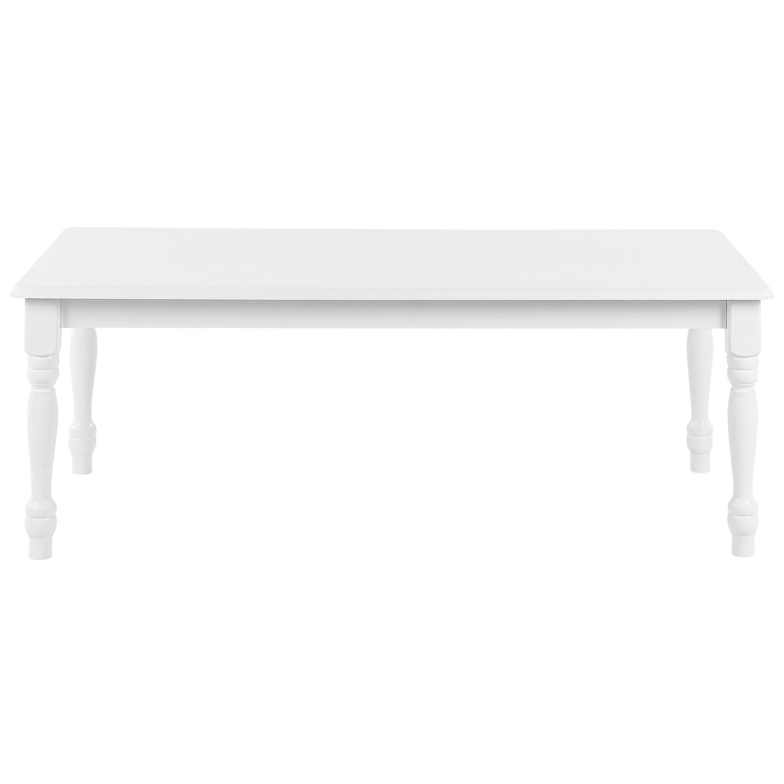 COUCHTISCH weiß rechteckig 60/120 cm Kokomo - Weiß, Holzwerkstoff (120/60/45cm) - Beliani