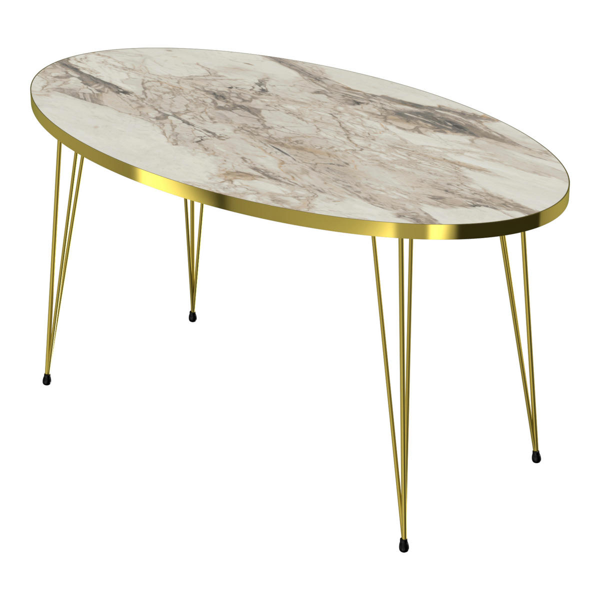 COUCHTISCH Skævinge 90/50/43 - Weiß, Metall (50/90/43cm) - [en.casa]