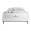 BETT Buckingham Memory-Schaum 140 x 200 cm h1 - Kit Bettgestell Weiß - Mit Kissen und Bettdecke - Beige/Weiß, Holz/Textil (140/200cm) - ROYAL PALACE BEDDING