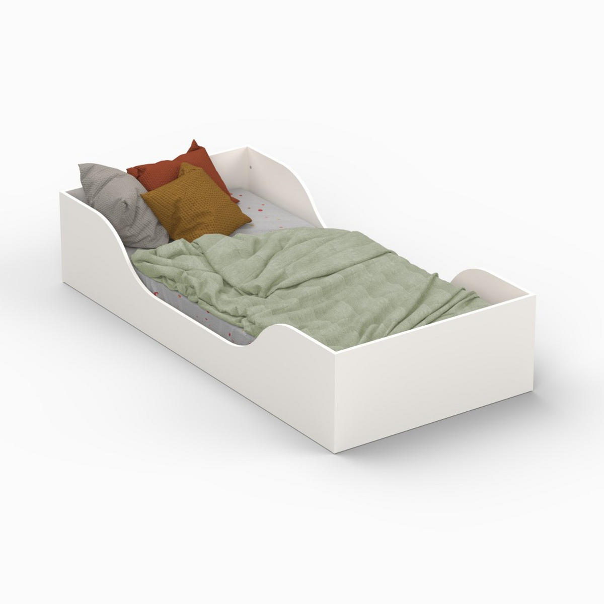 BETT 90x190 NOE + matratze + lattenrost / weiß - Weiß, Holz (90/190cm) - Weber Industries