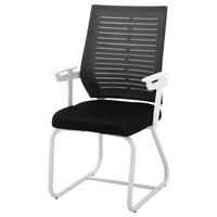 BÜROSTUHL 58/55/93 cm Ergonomisch Metall Schwarz - Schwarz/Weiß, Kunststoff/Textil (58/93/55cm) - Livingandhome