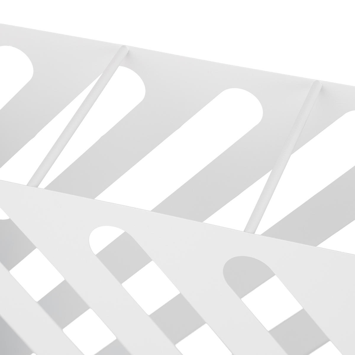 REGENSCHIRMSTÄNDER - Weiß, Metall (40/48/15cm) - Relaxdays