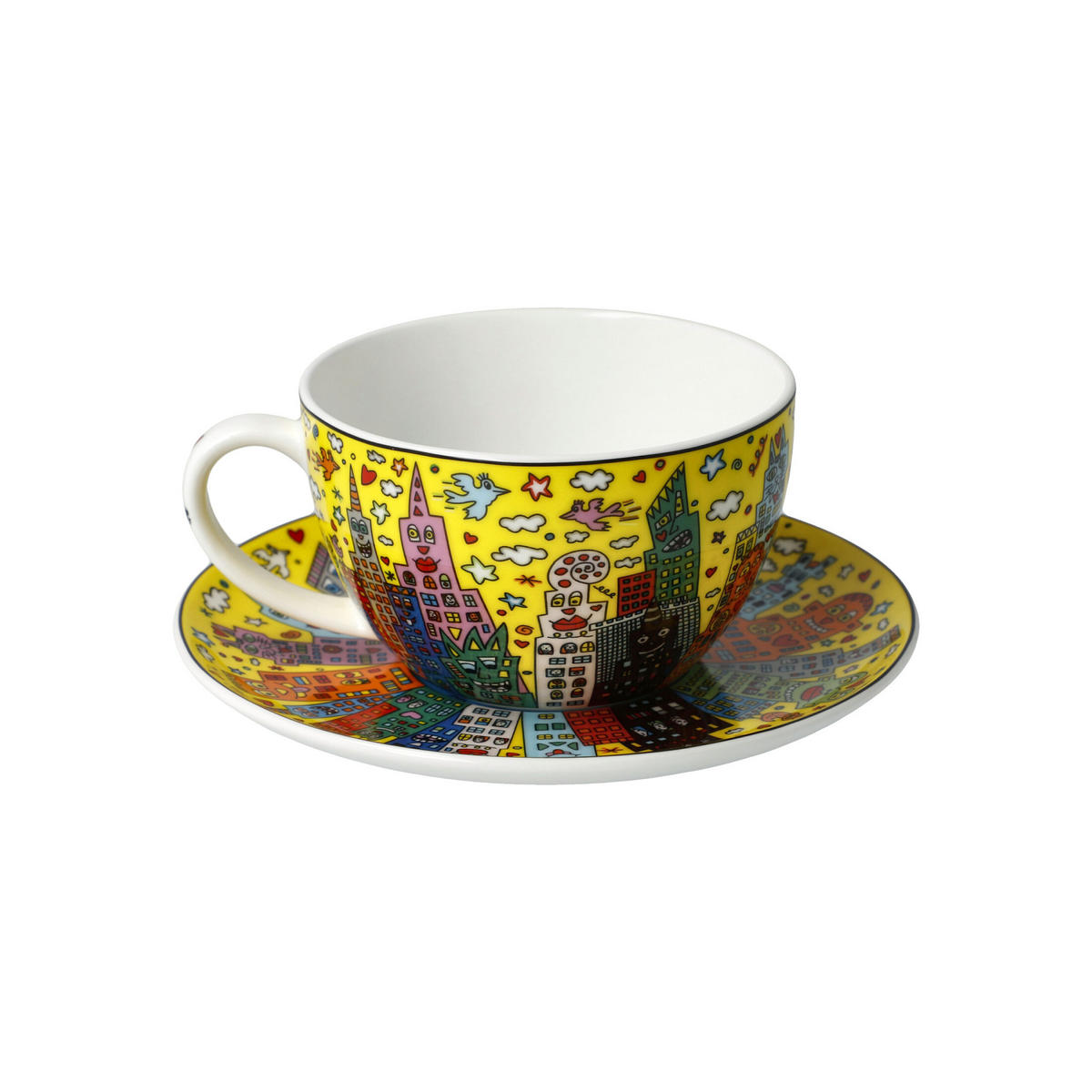 TEETASSE James Rizzi My New York City Sunset, Fine Bone China, Bunt, 250 ml - Multicolor, Keramik (0.25L) - Goebel