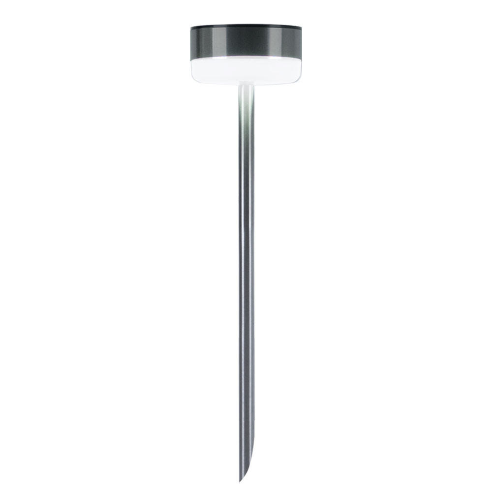 LED AUSSENLEUCHTE Solar Edelstahl Silber - Silberfarben, Metall (9/9/39cm)