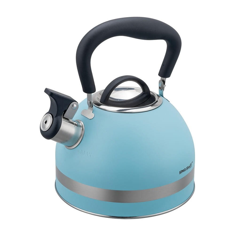 WASSERKESSEL Hellblau 22/18/23 cm KH1857 - Hellblau, Metall (22cm) - Kinghoff 