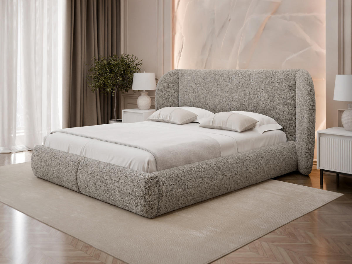 POLSTERBETT Jamika - Beige, Holz/Textil (160/200cm) - MIRJAN24
