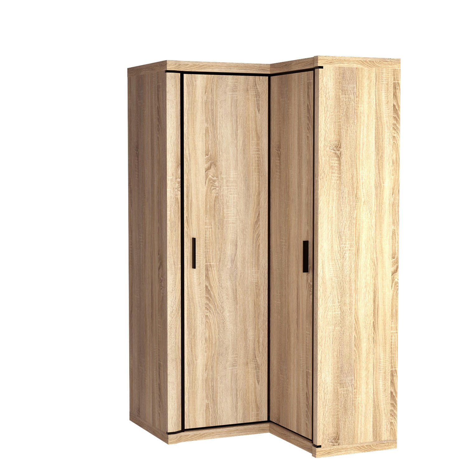 DREHTÜRENSCHRANK MALAGA 100/192/58 cm 2-türig Sonoma Eiche - Sonoma Eiche, Holzwerkstoff (100/192/58cm) - MASSENO