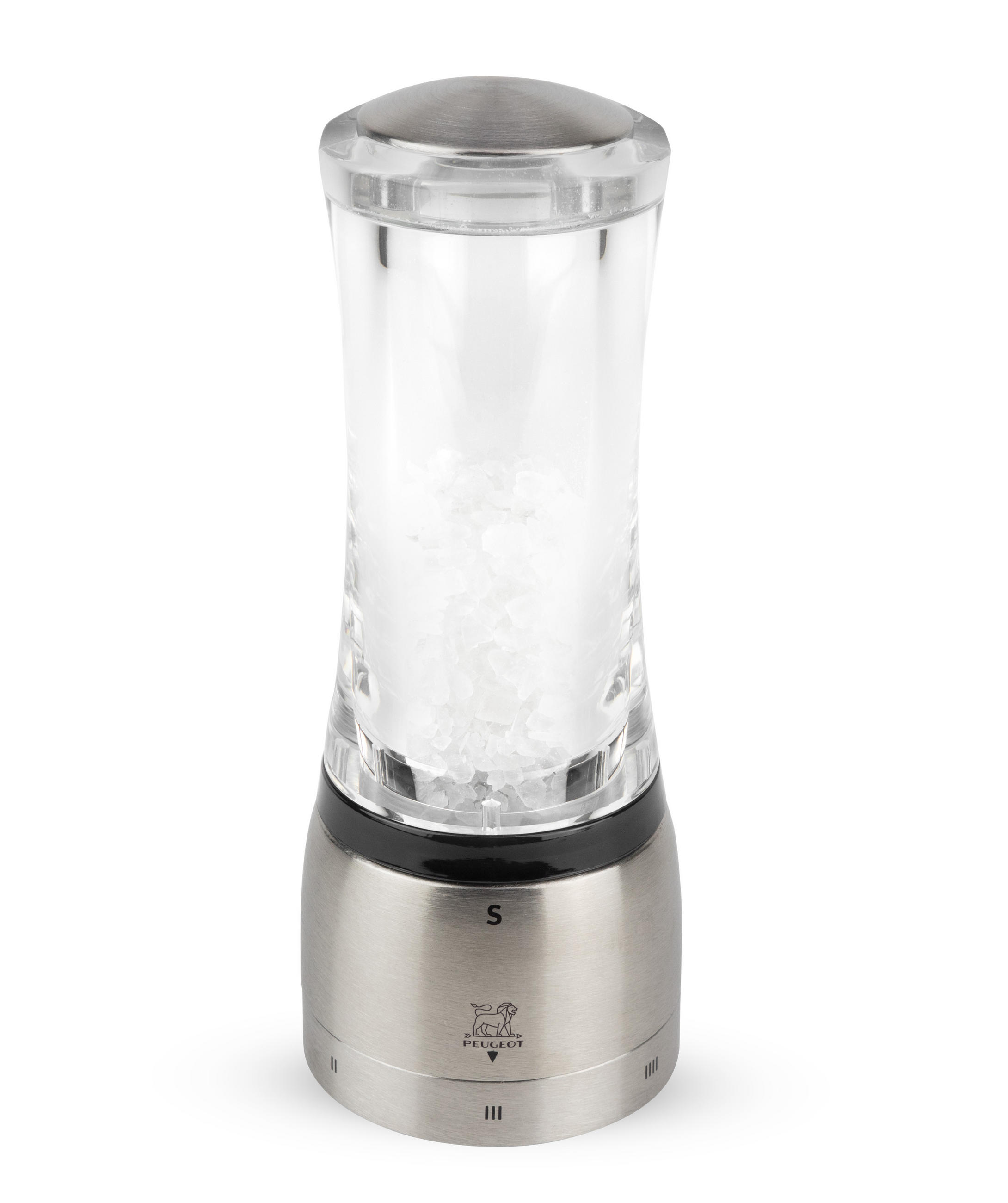 SALZMÜHLE Daman 16cm Acryl/Edelstahl Zirkonia-Mahlwerk - Transparent, Kunststoff (6.1/16/6.1cm) - PEUGEOT