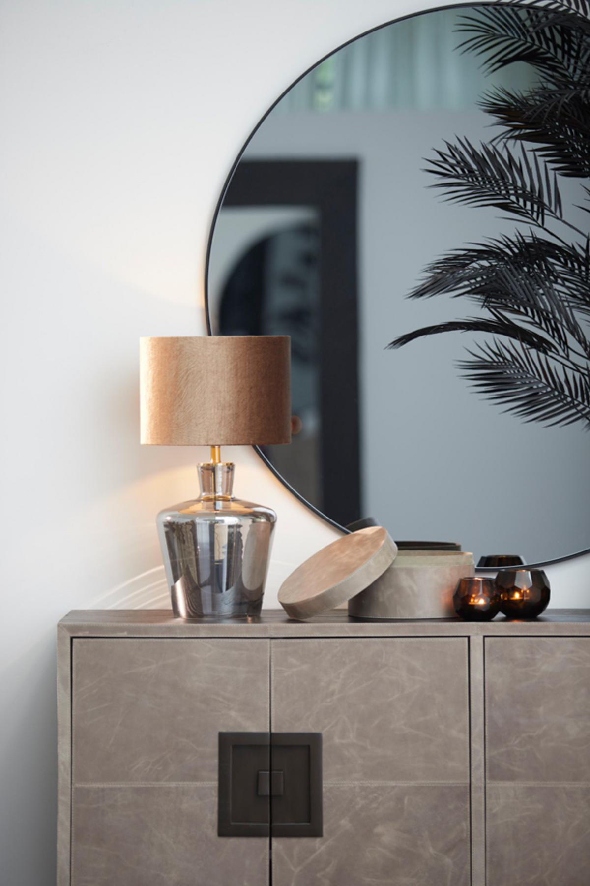 LAMPENSCHIRM Lubis Braun Ø30/21 cm - Braun, Textil (30/30/21cm) - Light & Living