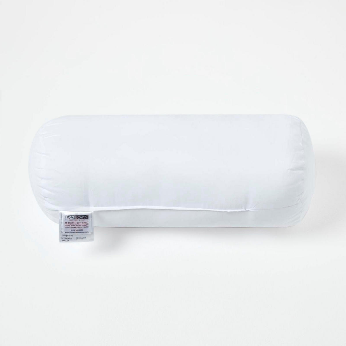 NACKENROLLE Füllkissen – Mikrofaser, 45/20 cm - Weiß, Textil (20/45cm) - Homescapes