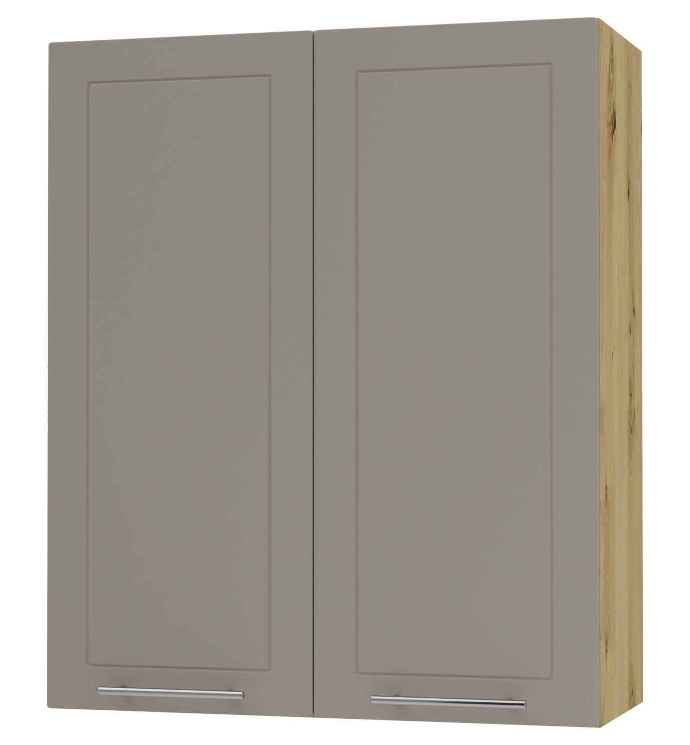 KÜCHENHÄNGESCHRANK Kvantum W4/80 Beige Matt / Eiche Artisan Matt 80 / 32,5 / 96cm - Beige/Eiche Artisan, Holz/Holzwerkstoff (80/96/32.5cm) - Feldmann-Wohnen