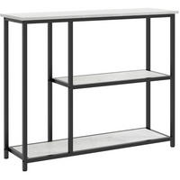 KONSOLENTISCH 100/30/80 cm in Weiß mit 2 Ablagen und Stahlgestell - Weiß, Metall (30/100/80cm) - Flora Grace