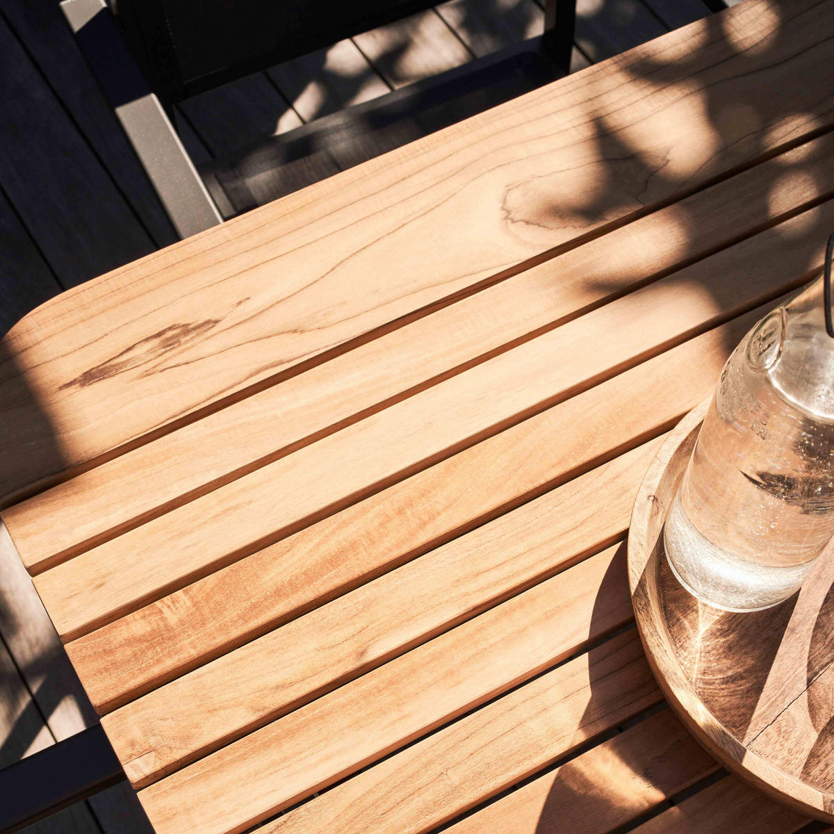 GARTENTISCH , Holzfarbe - Eichefarben, Holz (200/100/75cm) - Oviala