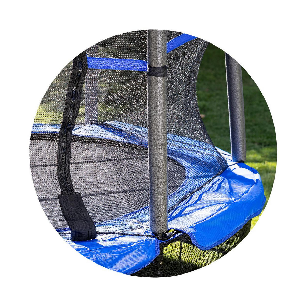 KINDERTRAMPOLIN Up und Down 140 cm blau Sicherheitsnetz Gummibänder bis 27kg - Blau, Textil (140/140cm) - Chipolino