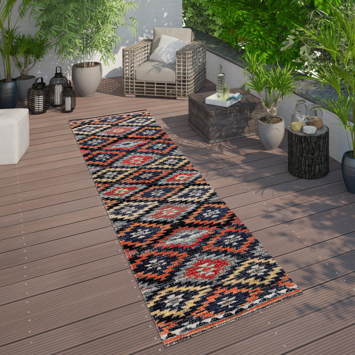 OUTDOORTEPPICH 60/100 cm Artigo 405 - Multicolor, Textil (60/100cm) - Paco Home
