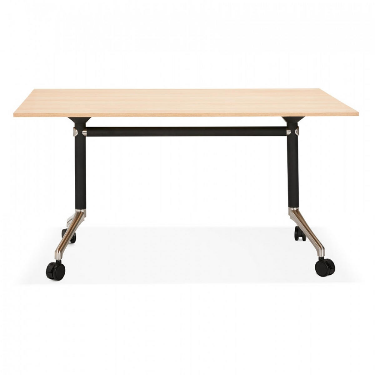 SCHREIBTISCH Beige 140x70x73 cm - Beige/Schwarz, Holz/Metall (140/70/73cm) - AlterEgo