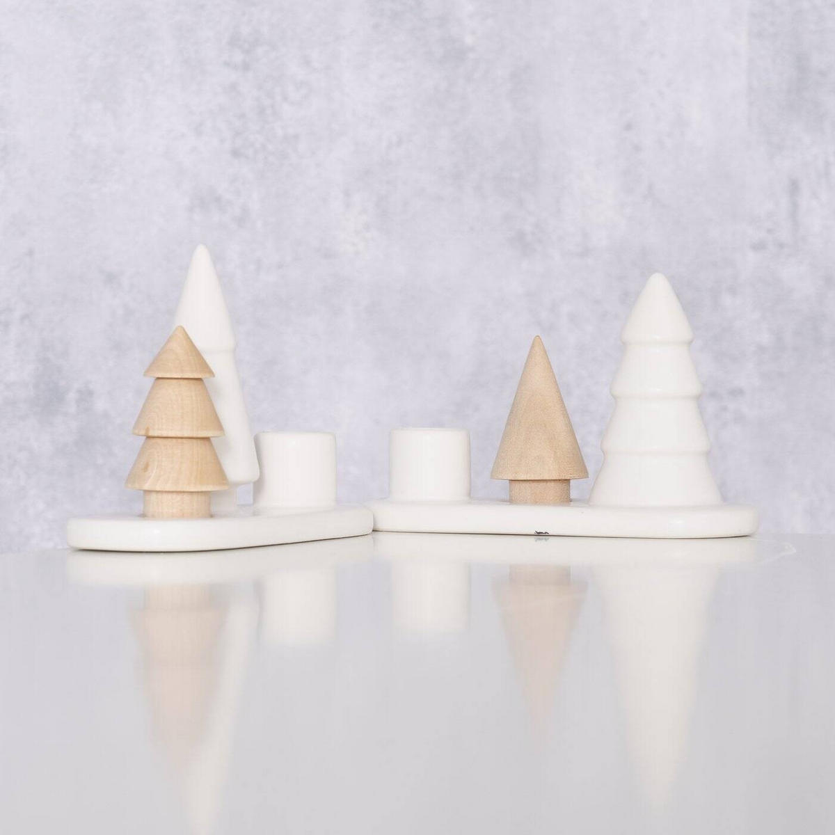 KERZENHALTER Nevia - Weiß, Keramik (5/9/13cm) - Boltze Home