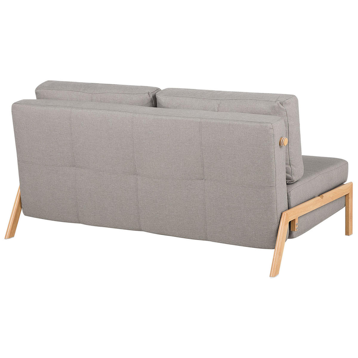 2-SITZER-SCHLAFSOFA Polsterbezug Hellgrau Edland - Hellgrau, Textil (152/76/92cm) - Beliani