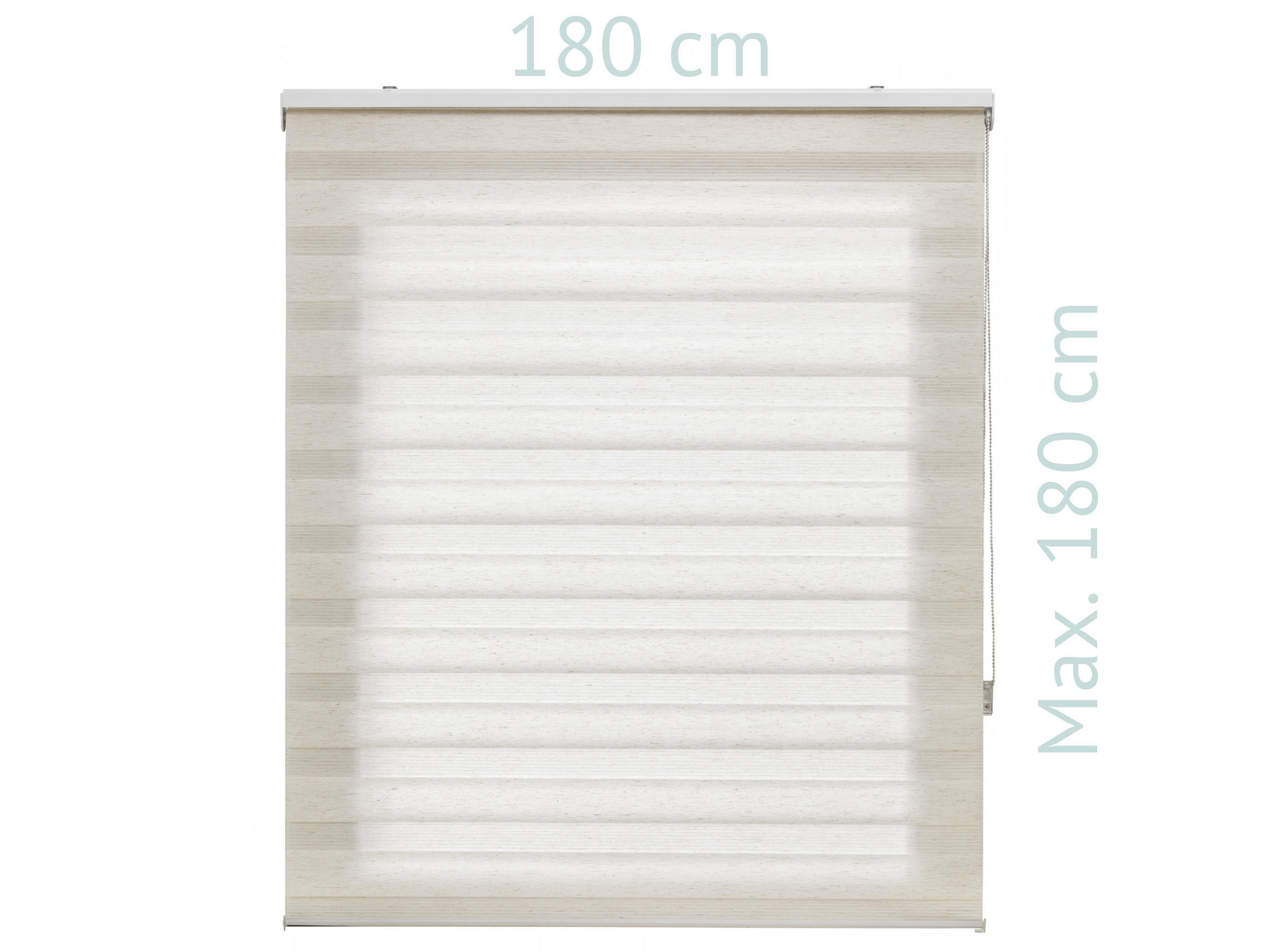 ROLLO Polyester Transluzent Grauweiß 180x180 - Hellgrau, Textil (180/180/1cm) - Purline