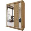 SCHWEBETÜRENSCHRANK Gaja 150/216/61 eiche Artisan mit Spiegel und Schubladeneinsätze - Eiche Artisan, Holzwerkstoff (150/216/61cm) - Beautysofa