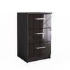 NACHTTISCH Irma Schwarz 37.6 x 66 cm - Schwarz, Holzwerkstoff (35.5/66/37.6cm) - Vicco