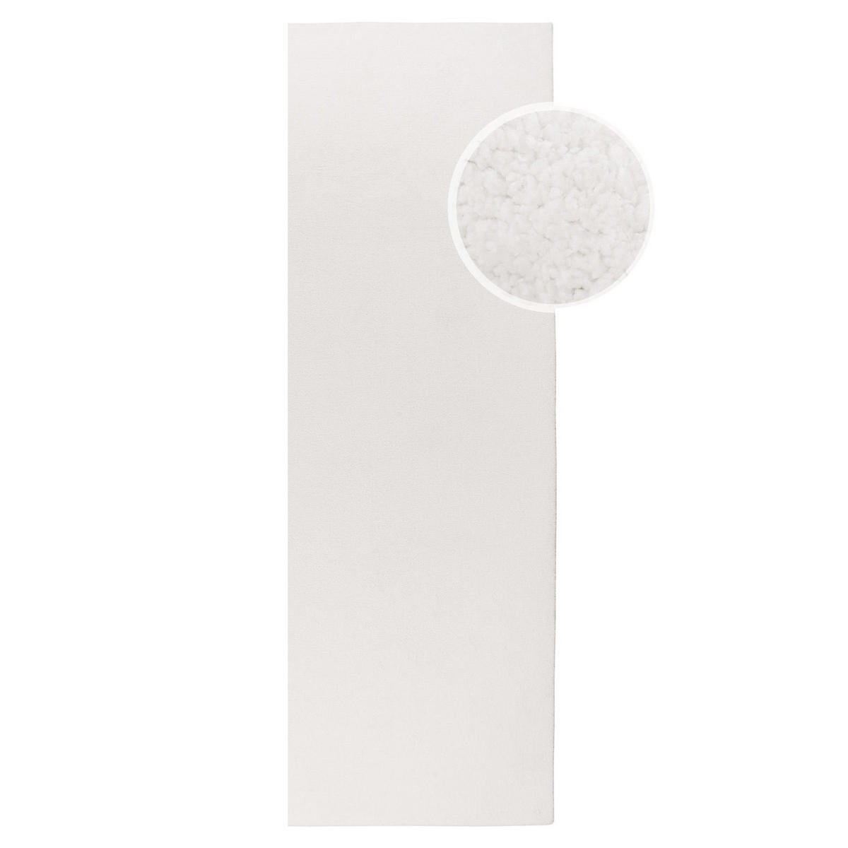 KURZFLOR-TEPPICH Waschbar Calma 200 Weiß 120x160 cm - Weiß, Kunststoff/Textil (120/160cm) - carpet city