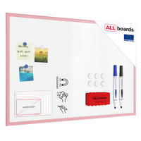 MAGNETISCHES Whiteboard mit rosafarbenem Holzrahmen 90x60cm - Pink, Metall (90/60/1.5cm) - ALLboards