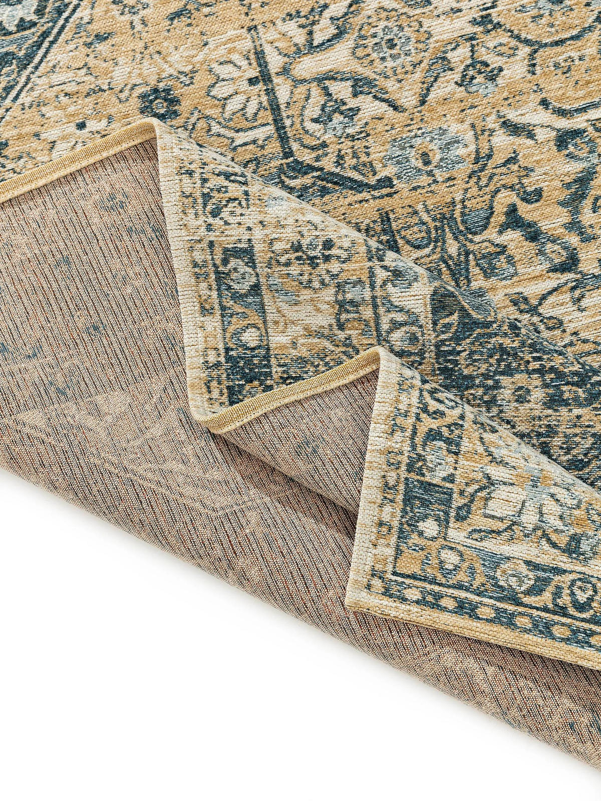 FLACHGEWEBETEPPICH Frencie Blau 120x180 cm - Blau, Textil (120/180cm) - benuta Nest