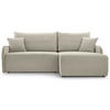 ECKSOFA Netarro, Beige Chenille, rechtsseitig - Beige/Schwarz, Kunststoff/Textil (198/147cm) - Selsey