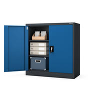 METALLSCHRANK BEATA - Blau/Anthrazit, Metall (90/93/40cm) - Jan Nowak