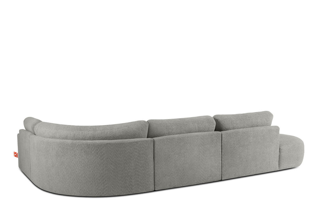 ECKSOFA LINKS ZUCCO, Dunkelaschgrau - Dunkelgrau, Holz/Holzwerkstoff (224/373cm) - KONSIMO®