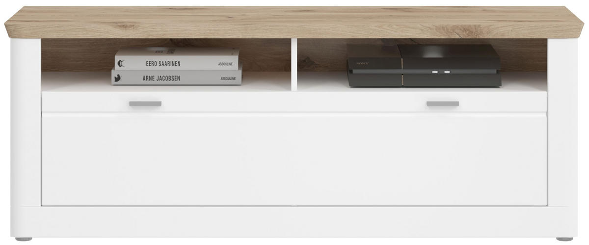 LOWOARD Michigan weiß Viking Oak Nachbildung - Weiß, Holzwerkstoff (154/59/50cm) - Xonox