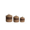 KORB Kenmare Orange Ø34/36 cm 3er-Set - Braun, Naturmaterialien (34/36/34cm) - Light & Living