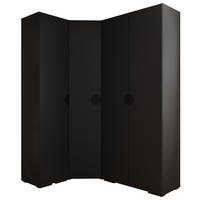 GARDEROBEN-SET 236,7/181,7/47 - Schwarz, Holz/Kunststoff (181.7/236.7/47cm) - Abiks Möbel