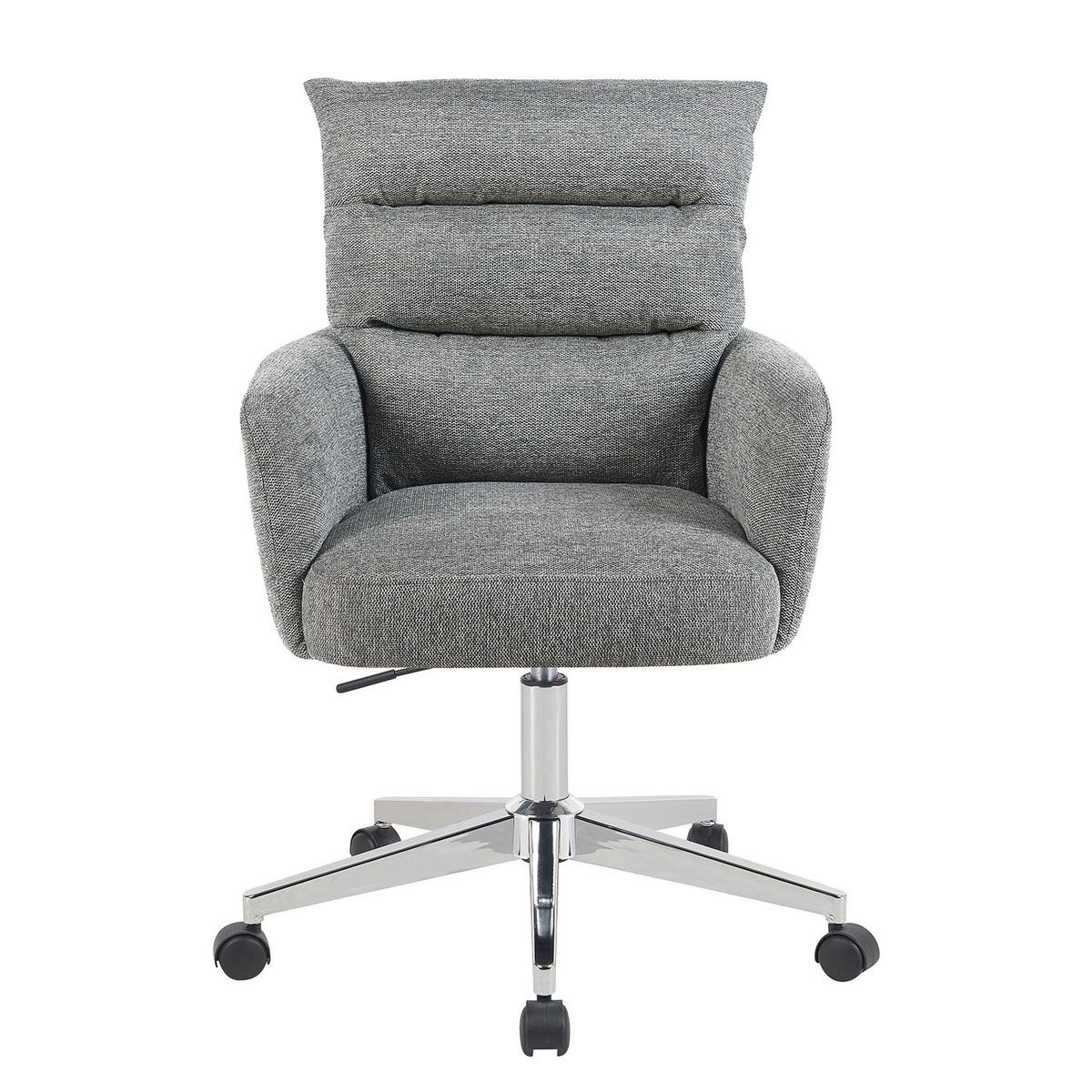 BÜROSTUHL Mika-Svenja - Chromfarben/Grau, Textil/Metall (59/91/66cm) - DUBI Möbel
