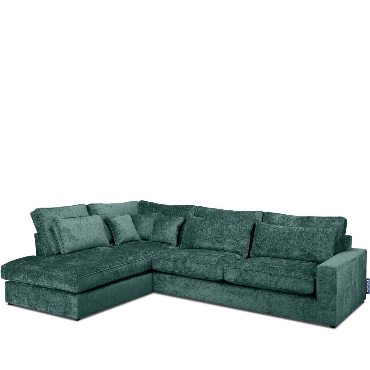 ECKSOFA LINKS IMPERA Modern 4/5 Sitzer, Marineblau - Blau, Textil (314/224cm) - KONSIMO®