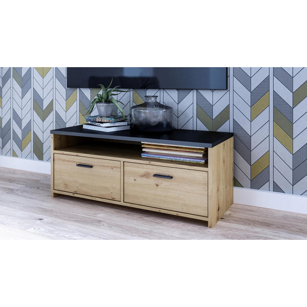 Thumbnail - Matkam Möbel Fernsehkommode, Eiche Artisan, Holzwerkstoff, 100x44x45 cm, Wohnzimmer, Wohnwände, Lowboards, Lowboards ste...