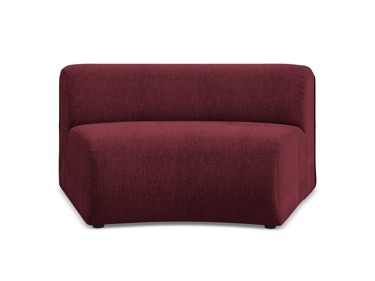 SOFAELEMENT Chenille Stoff Rot - Rot/Weinrot, Kunststoff/Textil (147/70/89cm) - Makamii