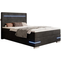 BOXBETT Portland schwarz 90/200 cm - Schwarz, Textil (90/200cm) - wonello