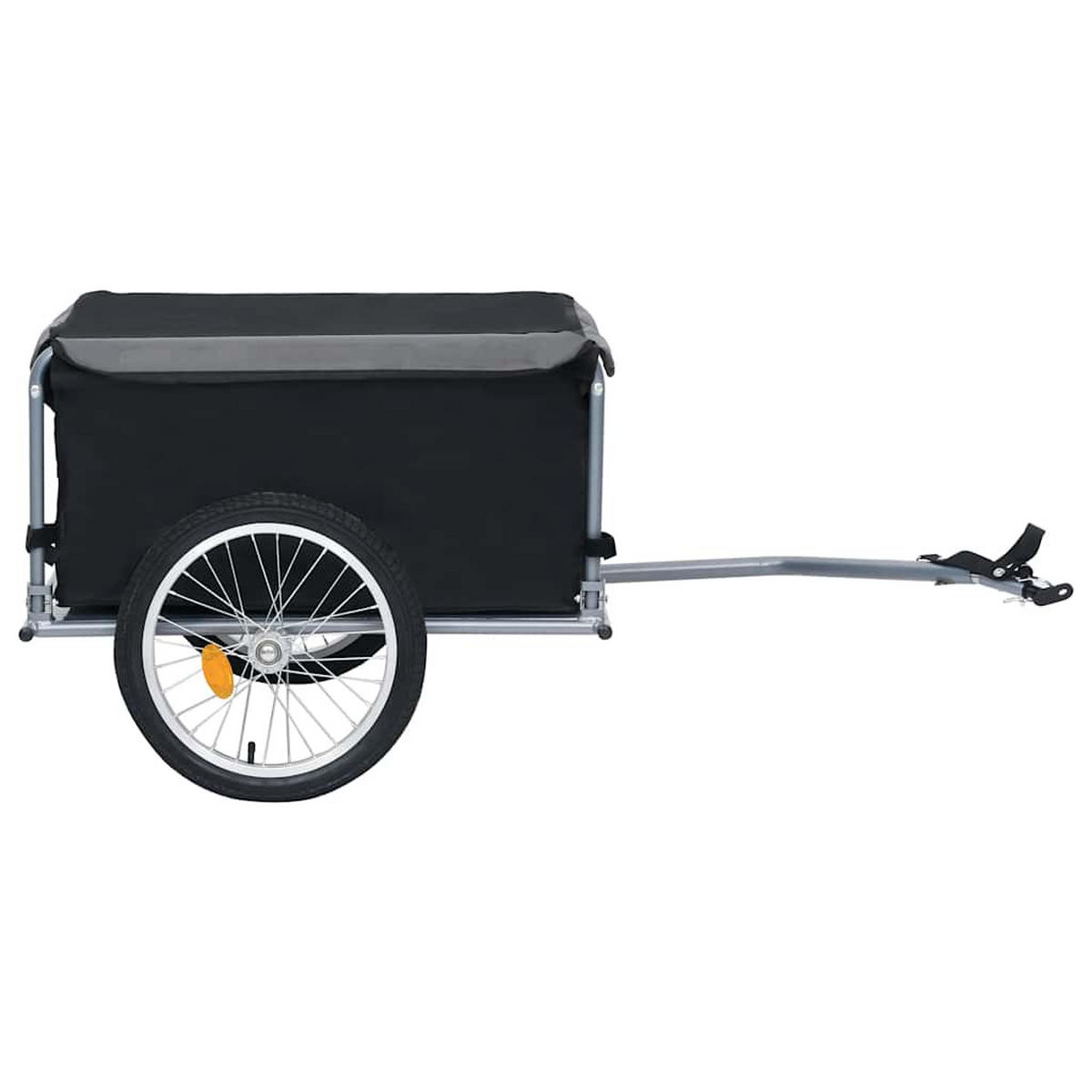 FAHRRADANHÄNGER Schwarz Und Grau 65 Kg - Grau, Metall (72/58/136cm) - vidaXL
