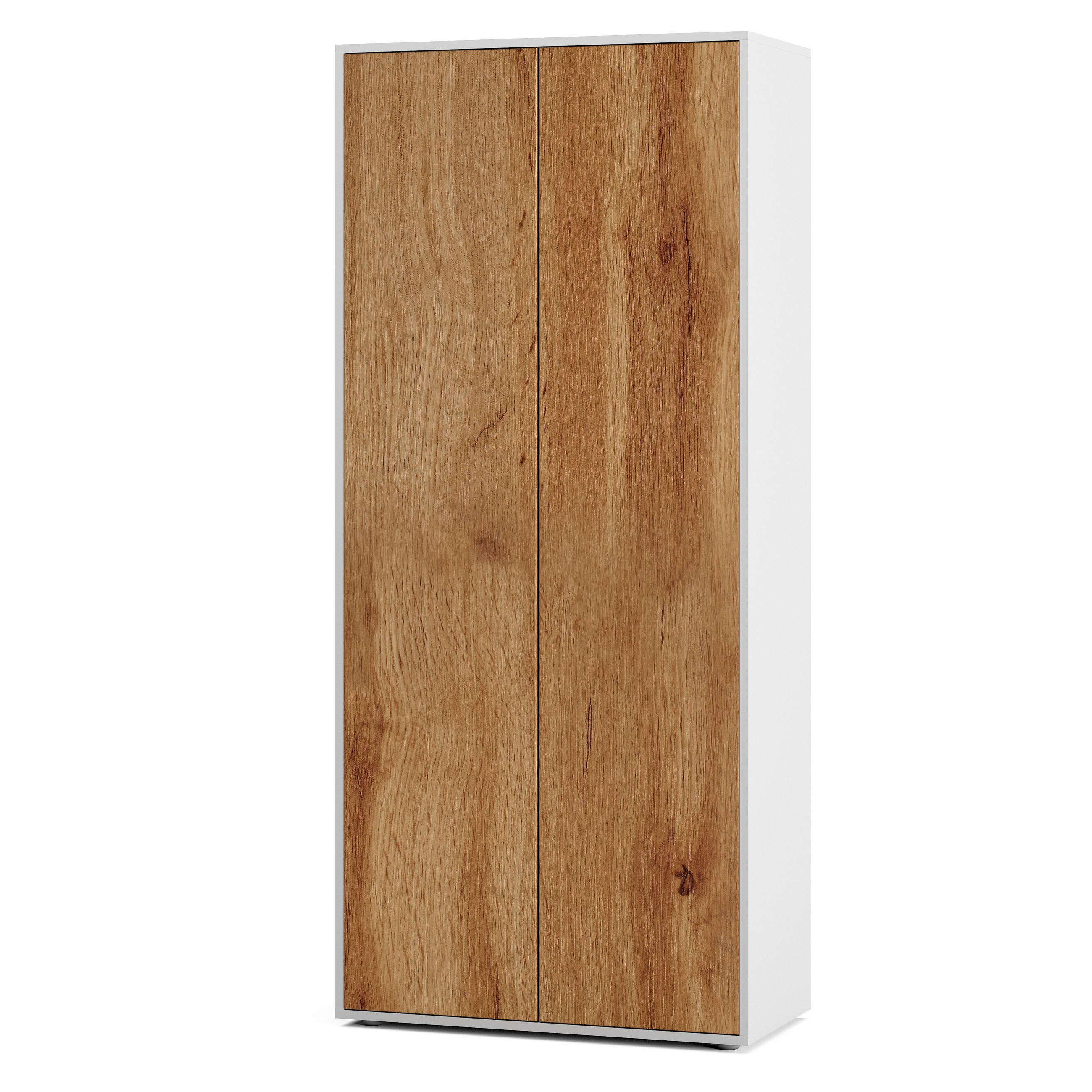 Simplyfurn Aktenschrank Eiche Wotan 80x180x40 cm