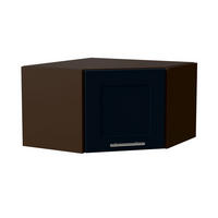 ECKHÄNGESCHRANK Oslo W10/60/36 Lava / Indigo Matt 60 / 60 / 36cm - Dunkelgrau/Dunkelblau, Holz/Holzwerkstoff (60/36/60cm) - Feldmann-Wohnen