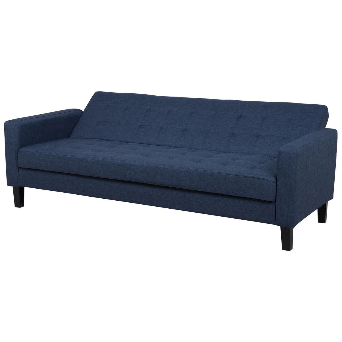 3-SITZER-SCHLAFSOFA Polsterbezug Dunkelblau Vehkoo - Dunkelblau, Textil (200/86/77cm) - Beliani