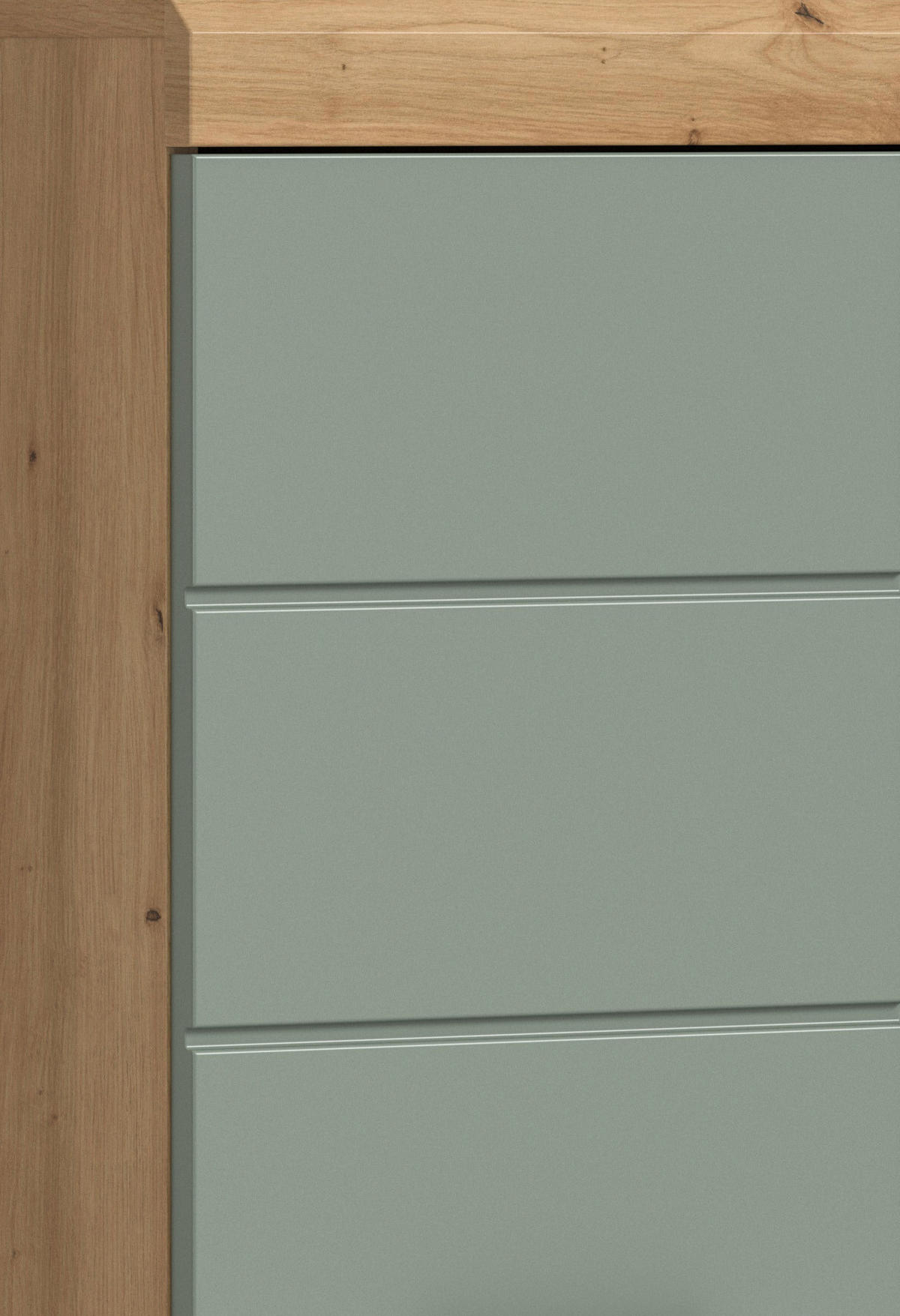 STANDSCHRANK Scout Bad in Artisan Eiche Nachbildung und Salbei Nachbildung B/H/T: 37x88x31 cm - Eiche Artisan, Holz (37/88/31cm)