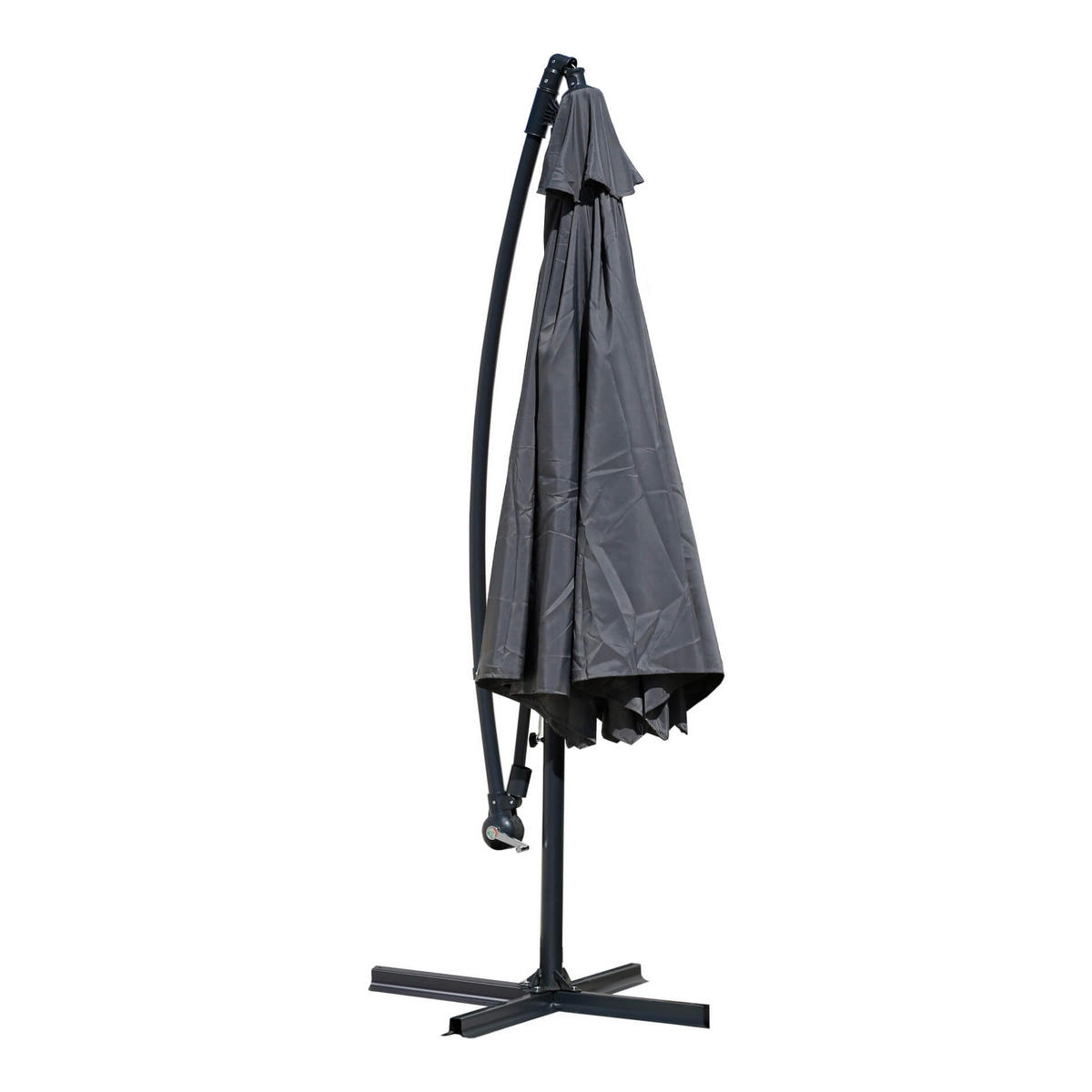 AMPELSCHIRM Grau 300/300/245 cm - Grau, Metall (300/300cm) - Mobili Rebecca