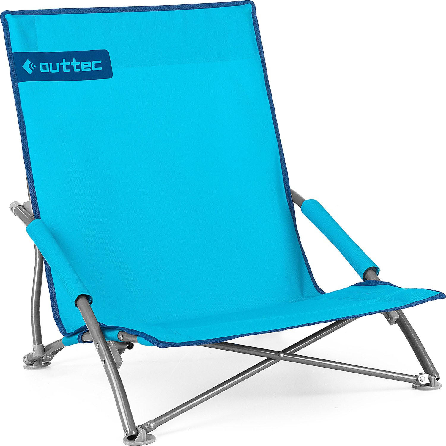 GARTEN-RELAXSESSEL bis 125 kg - Hellblau, Textil (50.5/57.5/92cm)