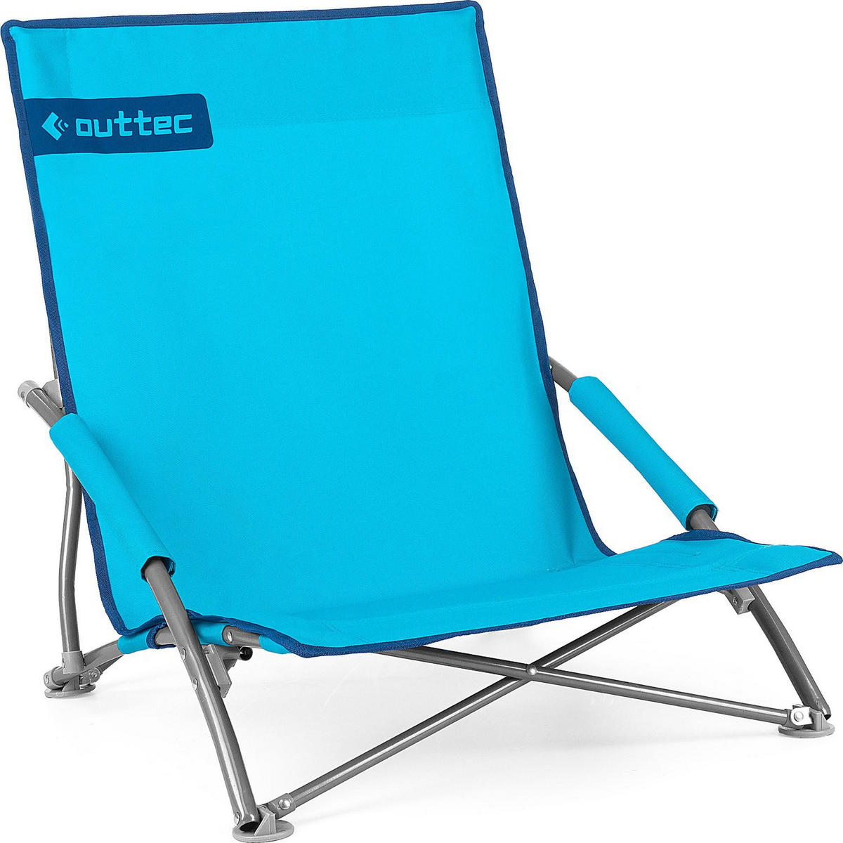 GARTEN-RELAXSESSEL bis 125 kg - Hellblau, Textil (50.5/57.5/92cm)