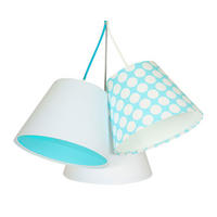 HÄNGELEUCHTE Blau 26/19 cm - Blau/Weiß, Kunststoff (26/0.8/19cm) - ONZENO
