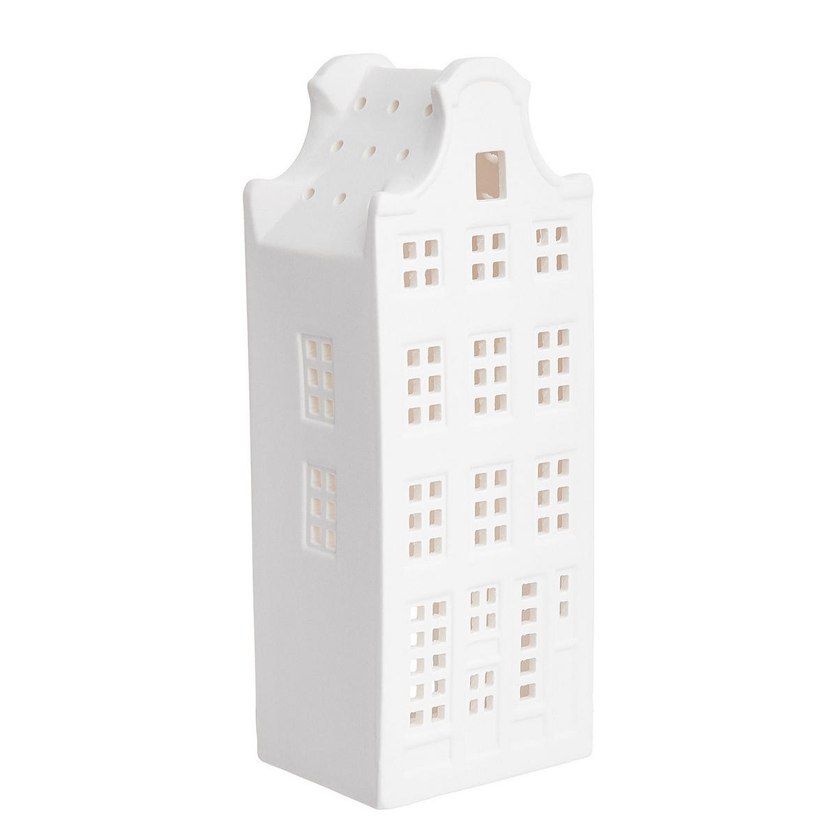 GRACHTENHAUS Amsterdam - Weiß, Keramik (5/19/7cm) - Butlers