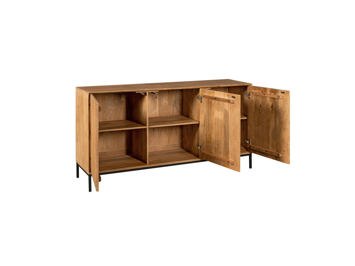 SIDEBOARD Dimora Mangoholz 165 cm / 45 cm Natur - Naturfarben, Holz (165/85/45cm) - Villa Möbel
